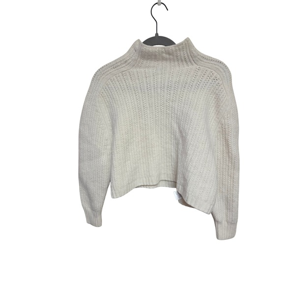 Madewell Womens XL Ivory Merino Wool Blend Mock Neck Knit‎ Sweater - Picture 1 of 6